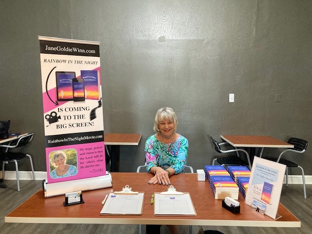 Jane Goldie Winn Book Signing and movie promo Hope Valley Community Church .