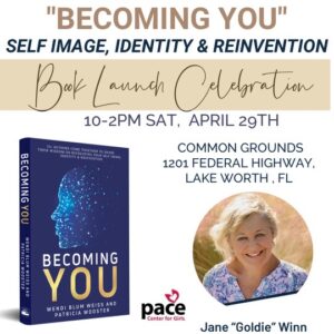 Becoming You book launch event. One of the authors is Jane Goldie Winn, MSS
