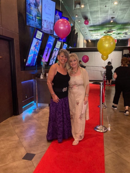 Ellen Kestecher: Premiere Hospitality Chairman and Goldie. Rainbow in the Night Movie Premiere, Life Story of Jane "Goldie" Winn, Delray Beach, Florida, June 4, 2023
