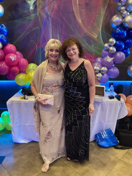 Goldie and her Premiere Personal Assistant Cindy Rosenthal. Rainbow in the Night Movie Premiere, Life Story of Jane "Goldie" Winn, Delray Beach, Florida, June 4, 2023