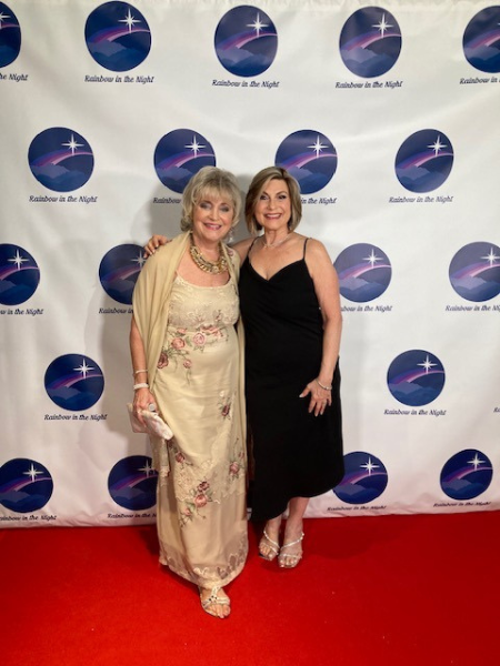 Jane "Goldie" Winn and Eileen Lemelman podcast host. Rainbow in the Night Movie Premiere, Life Story of Jane "Goldie" Winn, Delray Beach, Florida, June 4, 2023
