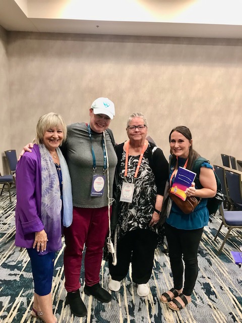 Jane Goldie Winn speaking post-abortion healing and sharing her movie, Rainbow in the Night, at a Care Net Conference in Colorado