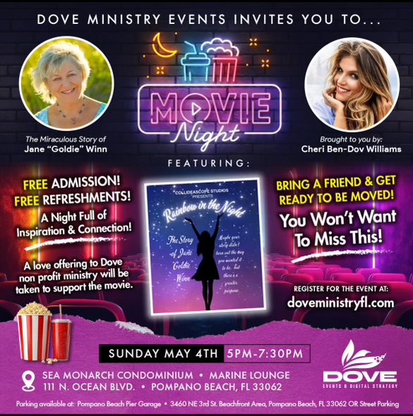 Rainbow in the Night Movie at Dove Ministry in Pompano Beach South Florida Rainbow in the Night Movie at Dove Ministry in Pompano Beach South Florida